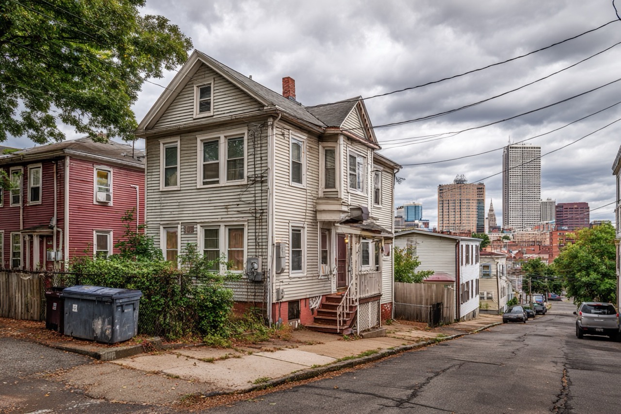 For sale by owner property in downtown Providence Rhode Island residential neighborhood