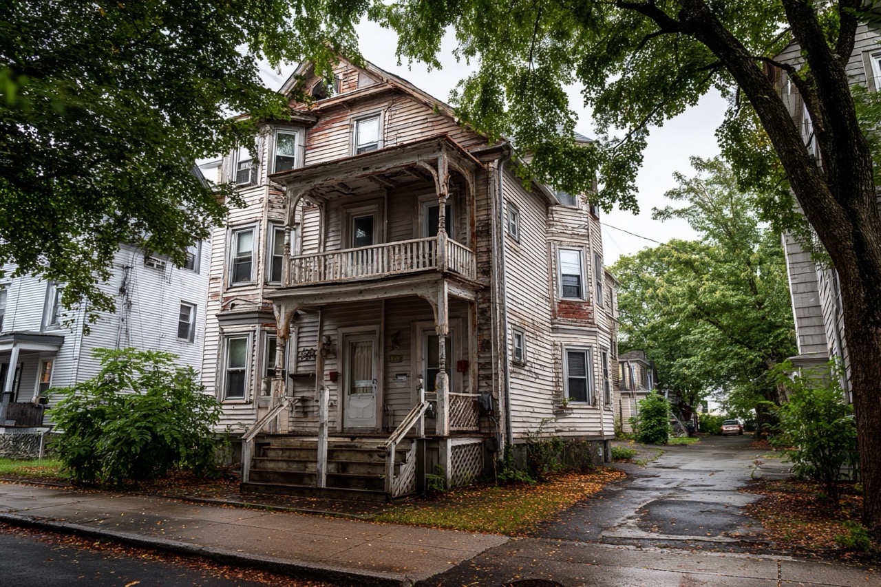 Selling a house with tenants in Providence RI showing classic triple decker architecture